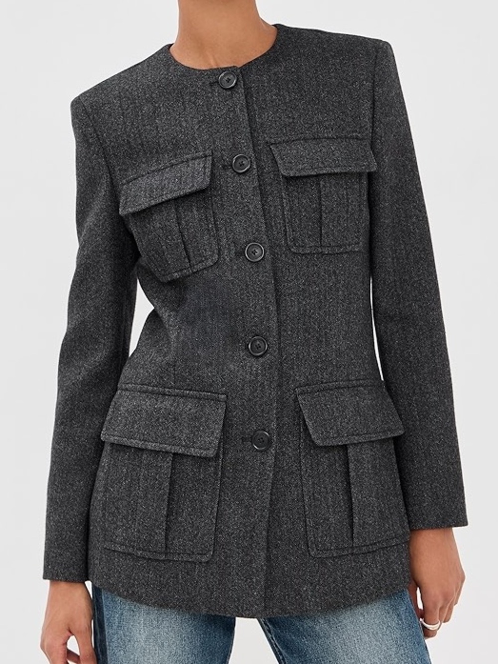 Grey herringbone jacket